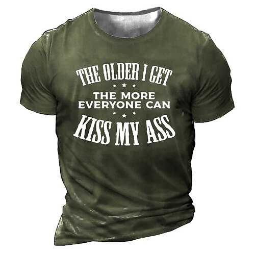 Men's Unisex T shirt Tee Letter Graphic Prints Crew Neck Army Green Khaki Navy Blue Gray Black 3D Print Outdoor Street Short Sleeve Print Clothing Apparel Vintage Sports Designer Casual / Summer
Men's Unisex T shirt Tee Letter Graphic Prints Crew Neck Army Green Khaki Navy Blue Gray Black 3D Print Outdoor Street Short Sleeve Print Clothing Apparel Vintage Sports Designer Casual / Summer