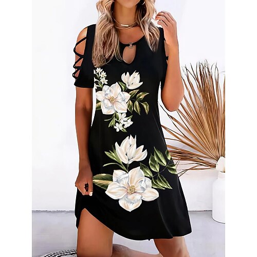 Women's Casual Dress Mini Dress Black Short Sleeve Floral Hollow Out Spring Summer Crew Neck Weekend 2022 S M L XL XXL
Women's Casual Dress Mini Dress Black Short Sleeve Floral Hollow Out Spring Summer Crew Neck Weekend 2022 S M L XL XXL