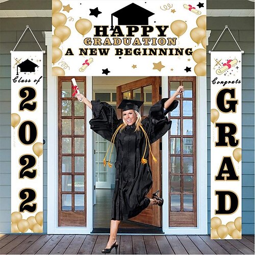 2022 New Graduation Season Banner Background Hanging Flag Porch Hanging Flag Graduation Ceremony Decorative Utensils
2022 New Graduation Season Banner Background Hanging Flag Porch Hanging Flag Graduation Ceremony Decorative Utensils