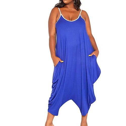 Women's Plus Size Jumpsuit Baggy Solid Color Basic Casual Casual Daily Natural Full Length Spring Summer Black Blue Red XL XXL 3XL 4XL 5XL
Women's Plus Size Jumpsuit Baggy Solid Color Basic Casual Casual Daily Natural Full Length Spring Summer Black Blue Red XL XXL 3XL 4XL 5XL