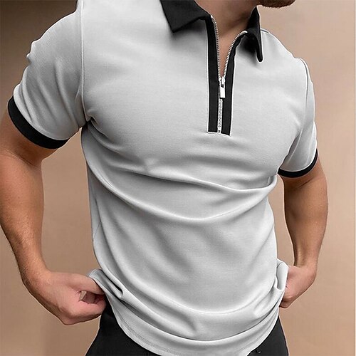 Herre POLO T-skjorte Golf skjorte utendørs Avslappet Aftæpning Quarter Zip Kortermet Klassisk Fargeblokk Quarter Zip Sommer Normal Vin Svart / Rød Svart / Hvit Hvit Navyblå Grønn POLO T-skjorte
Herre POLO T-skjorte Golf skjorte utendørs Avslappet Aftæpning Quarter Zip Kortermet Klassisk Fargeblokk Quarter Zip Sommer Normal Vin Svart / Rød Svart / Hvit Hvit Navyblå Grønn POLO T-skjorte