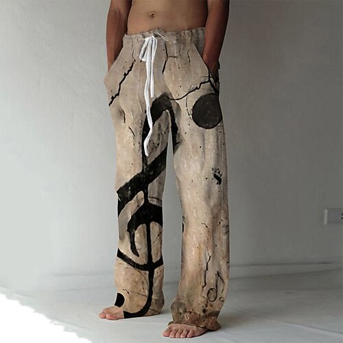 Men's Fashion Streetwear Straight Baggy Beach Pants 3D Print Elastic Drawstring Design Front Pocket Pants Casual Daily Graphic Prints Comfort Soft Mid Waist Khaki S M L XL XXL
Men's Fashion Streetwear Straight Baggy Beach Pants 3D Print Elastic Drawstring Design Front Pocket Pants Casual Daily Graphic Prints Comfort Soft Mid Waist Khaki S M L XL XXL