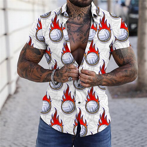 Men's Shirt Print Sports Turndown Street Casual Button-Down Print Short Sleeve Tops Casual Fashion Designer Breathable White
Men's Shirt Print Sports Turndown Street Casual Button-Down Print Short Sleeve Tops Casual Fashion Designer Breathable White