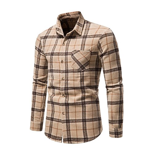 Men's Shirt Plaid Turndown Street Casual Button-Down Long Sleeve Tops Casual Fashion Breathable Comfortable Blue Light Brown Brown
Men's Shirt Plaid Turndown Street Casual Button-Down Long Sleeve Tops Casual Fashion Breathable Comfortable Blue Light Brown Brown