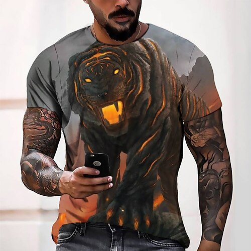 Men's Tee T shirt Tee 3D Print Graphic Round Neck Casual Daily 3D Print Short Sleeve Tops Fashion Designer Cool Comfortable Orange
Men's Tee T shirt Tee 3D Print Graphic Round Neck Casual Daily 3D Print Short Sleeve Tops Fashion Designer Cool Comfortable Orange