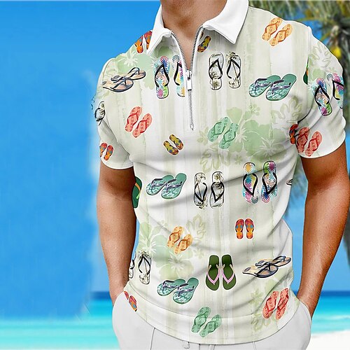Men's Collar Polo Shirt Golf Shirt Slippers Turndown Light Green Street Casual Short Sleeve Zipper Clothing Apparel Fashion Casual Comfortable
Men's Collar Polo Shirt Golf Shirt Slippers Turndown Light Green Street Casual Short Sleeve Zipper Clothing Apparel Fashion Casual Comfortable