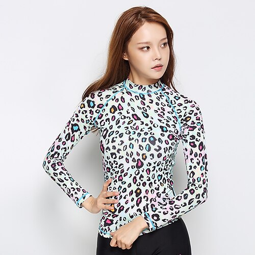 GSOU SNOW Women's Rash Guard Swim Shirt UV Sun Protection UPF50 Breathable Long Sleeve Sun Shirt Swimming Surfing Beach Water Sports Floral Leopard Spring Summer / Quick Dry / Lightweight
GSOU SNOW Women's Rash Guard Swim Shirt UV Sun Protection UPF50 Breathable Long Sleeve Sun Shirt Swimming Surfing Beach Water Sports Floral Leopard Spring Summer / Quick Dry / Lightweight