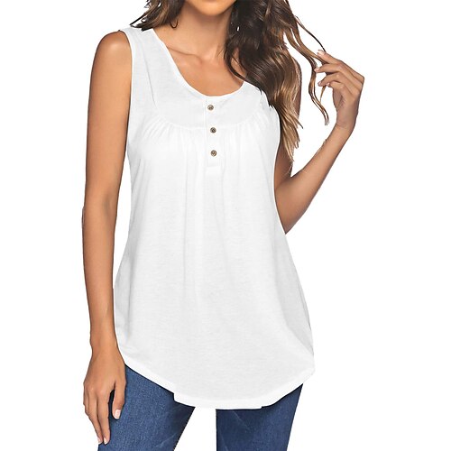 Women's Tank Top Camis Purple White Black Plain Button Sleeveless Daily Weekend Streetwear Casual Round Neck Regular S
Women's Tank Top Camis Purple White Black Plain Button Sleeveless Daily Weekend Streetwear Casual Round Neck Regular S