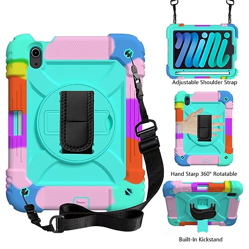 Tablet Case Cover For Apple iPad mini 6th 360° Rotation Portable Pencil Holder Armor Plastic Silicone For Kids
Tablet Case Cover For Apple iPad mini 6th 360° Rotation Portable Pencil Holder Armor Plastic Silicone For Kids