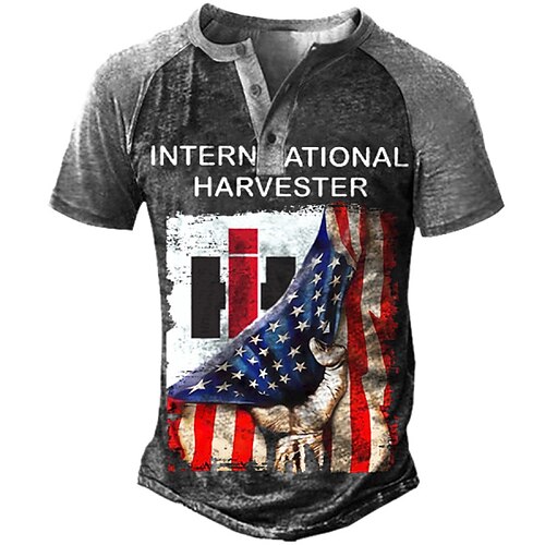 Men's Henley Shirt Tee T shirt Tee 3D Print Graphic Color Block National Flag Plus Size Henley Daily Sports Patchwork Button-Down Short Sleeve Tops Basic Casual Classic Designer Gray
Men's Henley Shirt Tee T shirt Tee 3D Print Graphic Color Block National Flag Plus Size Henley Daily Sports Patchwork Button-Down Short Sleeve Tops Basic Casual Classic Designer Gray
