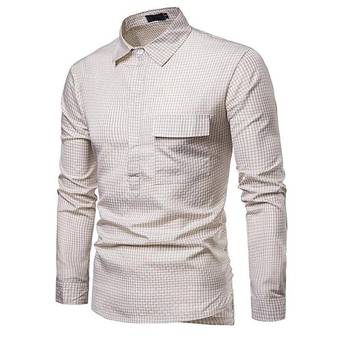 Men's Shirt Plaid Turndown Street Casual Button-Down Long Sleeve Tops Casual Fashion Breathable Comfortable Beige
Men's Shirt Plaid Turndown Street Casual Button-Down Long Sleeve Tops Casual Fashion Breathable Comfortable Beige