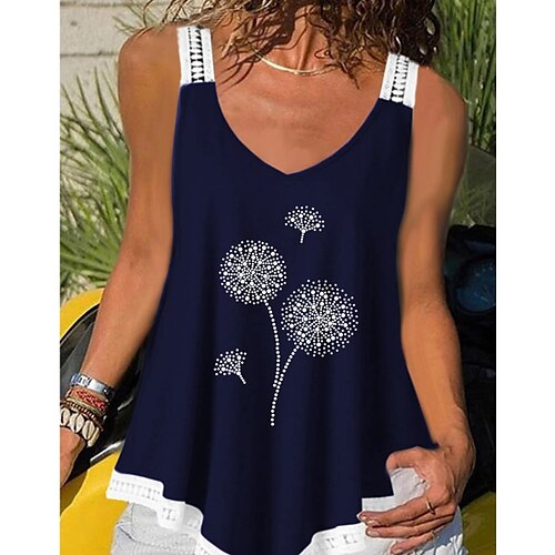 Women's Casual Daily Holiday Camisole Tank Top Graphic Dandelion Sleeveless Print V Neck Casual Tops Black Blue Wine S
Women's Casual Daily Holiday Camisole Tank Top Graphic Dandelion Sleeveless Print V Neck Casual Tops Black Blue Wine S