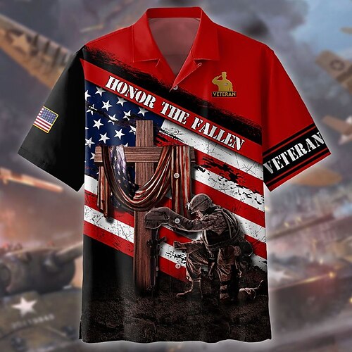 Men's Shirt Soldier Turndown Street Casual 3D Button-Down Tops Casual Fashion Breathable Comfortable Black / Red
Men's Shirt Soldier Turndown Street Casual 3D Button-Down Tops Casual Fashion Breathable Comfortable Black / Red