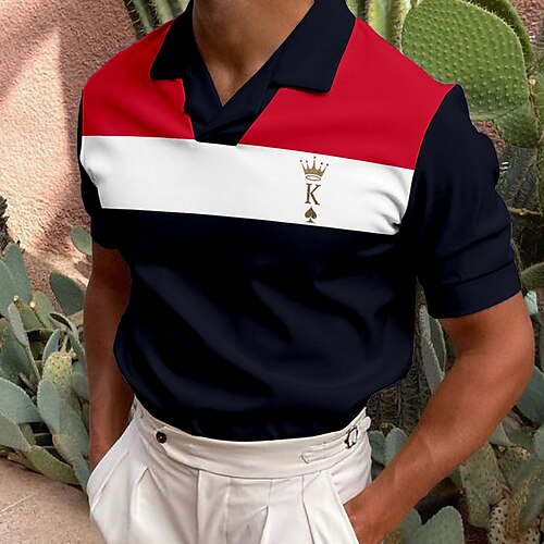 Men's Collar Polo Shirt Golf Shirt Striped Turndown Red 3D Print Casual Daily Short Sleeve Button-Down Print Clothing Apparel Fashion Designer Casual Breathable / Sports
Men's Collar Polo Shirt Golf Shirt Striped Turndown Red 3D Print Casual Daily Short Sleeve Button-Down Print Clothing Apparel Fashion Designer Casual Breathable / Sports