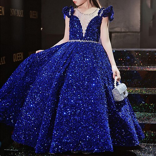 Party Christmas Princess Flower Girl Dresses Jewel Neck Floor Length Sequined Spring Summer with Faux Pearl Crystals / Rhinestones Cute Girls' Party Dress Fit 3-16 Years
Party Christmas Princess Flower Girl Dresses Jewel Neck Floor Length Sequined Spring Summer with Faux Pearl Crystals / Rhinestones Cute Girls' Party Dress Fit 3-16 Years