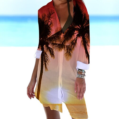 Women's Daily Holiday Weekend Floral Blouse Shirt 3D Tree Long Sleeve Pocket Print Shirt Collar Casual Streetwear Hawaiian Tops Purple Red S / 3D Print
Women's Daily Holiday Weekend Floral Blouse Shirt 3D Tree Long Sleeve Pocket Print Shirt Collar Casual Streetwear Hawaiian Tops Purple Red S / 3D Print