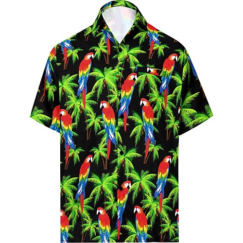Men's Shirt Parrot Turndown Street Casual 3D Button-Down Short Sleeve Tops Casual Fashion Comfortable Beach Black
Men's Shirt Parrot Turndown Street Casual 3D Button-Down Short Sleeve Tops Casual Fashion Comfortable Beach Black