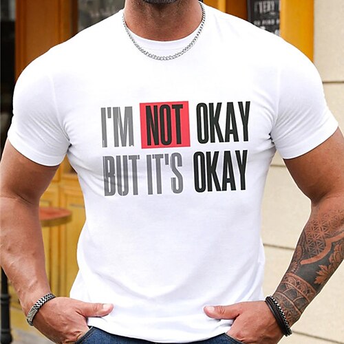Men's T shirt Tee Hot Stamping Graphic Letter Crew Neck Street Casual Short Sleeve Tops Basic Fashion Classic Comfortable White
Men's T shirt Tee Hot Stamping Graphic Letter Crew Neck Street Casual Short Sleeve Tops Basic Fashion Classic Comfortable White