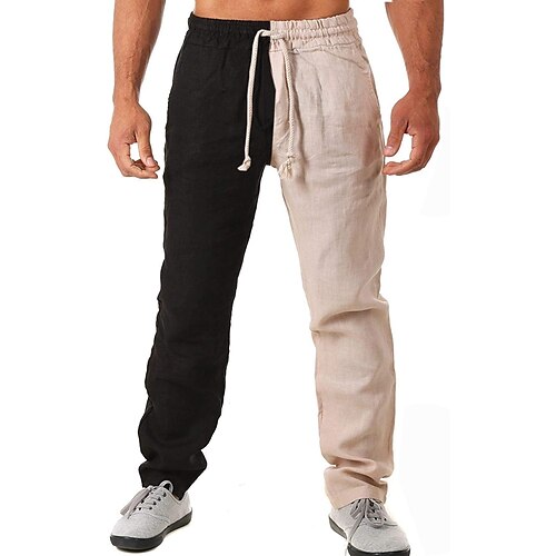 Men's Linen Pants Trousers Beach Pants Drawstring Elastic Waist Straight Leg Solid Color Full Length Daily Faux Linen Streetwear Casual Black And White Grey Khaki
Men's Linen Pants Trousers Beach Pants Drawstring Elastic Waist Straight Leg Solid Color Full Length Daily Faux Linen Streetwear Casual Black And White Grey Khaki