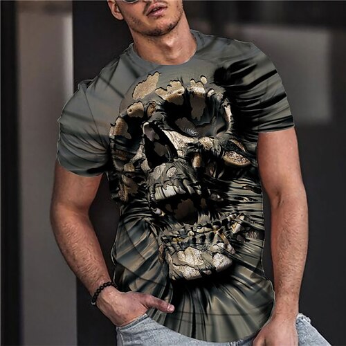 Men's Unisex T shirt Tee 3D Print Graphic Prints Skull Crew Neck Street Daily Print Short Sleeve Tops Casual Designer Big and Tall Sports Dark Gray
Men's Unisex T shirt Tee 3D Print Graphic Prints Skull Crew Neck Street Daily Print Short Sleeve Tops Casual Designer Big and Tall Sports Dark Gray