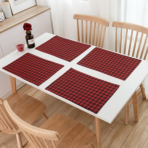 Dining Table Placemats Set of 4 Heat Resistant Non-Slip Dining Table Place Mats for Holiday Banque Kitchen Table Decor
Dining Table Placemats Set of 4 Heat Resistant Non-Slip Dining Table Place Mats for Holiday Banque Kitchen Table Decor