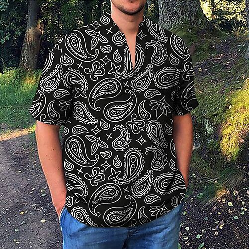 Men's Shirt Print Cashew nuts V Neck Street Casual Print Short Sleeve Tops Casual Fashion Designer Breathable Black
Men's Shirt Print Cashew nuts V Neck Street Casual Print Short Sleeve Tops Casual Fashion Designer Breathable Black