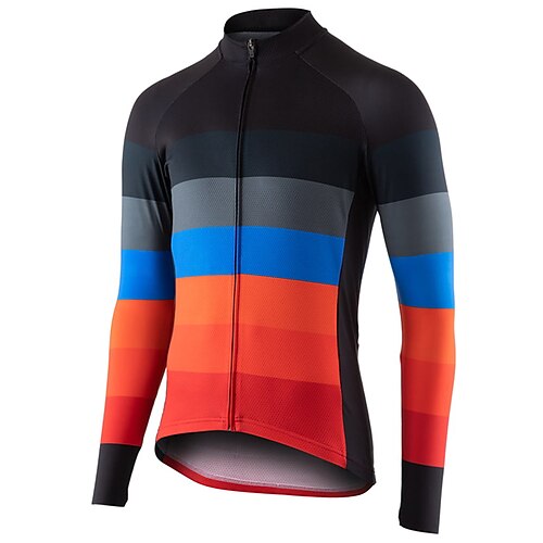21Grams Men's Cycling Jersey Long Sleeve Bike Top with 3 Rear Pockets Mountain Bike MTB Road Bike Cycling Breathable Quick Dry Moisture Wicking Reflective Strips Black Red Color Block Polyester
21Grams Men's Cycling Jersey Long Sleeve Bike Top with 3 Rear Pockets Mountain Bike MTB Road Bike Cycling Breathable Quick Dry Moisture Wicking Reflective Strips Black Red Color Block Polyester