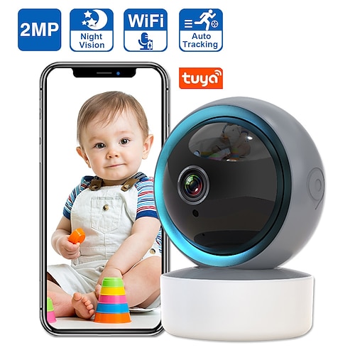 

Tuya smart baby monitor PTZ 2MP camera smart wifi baby monitor mobile phone baby monitor camera