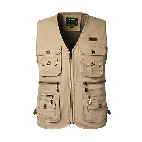 Men's Fishing Vest Hiking Vest Sleeveless Top Outdoor Ventilation Breathable Quick Dry Lightweight Summer Zipper Cotton Light Coffee Army Green Grey Fishing Climbing Camping / Hiking / Caving
Men's Fishing Vest Hiking Vest Sleeveless Top Outdoor Ventilation Breathable Quick Dry Lightweight Summer Zipper Cotton Light Coffee Army Green Grey Fishing Climbing Camping / Hiking / Caving