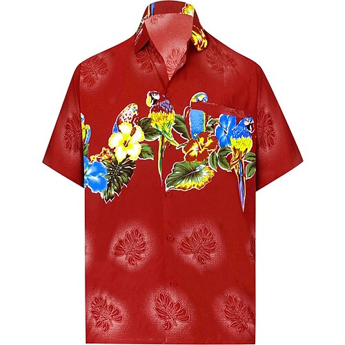 Men's Shirt Parrot Turndown Street Casual 3D Button-Down Short Sleeve Tops Casual Fashion Comfortable Beach Red
Men's Shirt Parrot Turndown Street Casual 3D Button-Down Short Sleeve Tops Casual Fashion Comfortable Beach Red