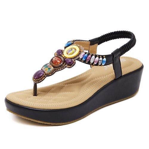 Women's Sandals Boho Bohemia Beach Wedge Sandals Wedge Heels Wedge Heel Round Toe Open Toe Elegant Casual Daily Office Walking Shoes PU Leather Elastic Band Spring Summer Solid Colored Almond Black
Women's Sandals Boho Bohemia Beach Wedge Sandals Wedge Heels Wedge Heel Round Toe Open Toe Elegant Casual Daily Office Walking Shoes PU Leather Elastic Band Spring Summer Solid Colored Almond Black