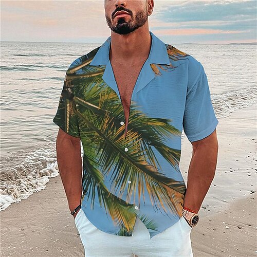 Men's Shirt Print Leaves Turndown Street Casual Button-Down Print Short Sleeve Tops Casual Fashion Designer Breathable Blue
Men's Shirt Print Leaves Turndown Street Casual Button-Down Print Short Sleeve Tops Casual Fashion Designer Breathable Blue