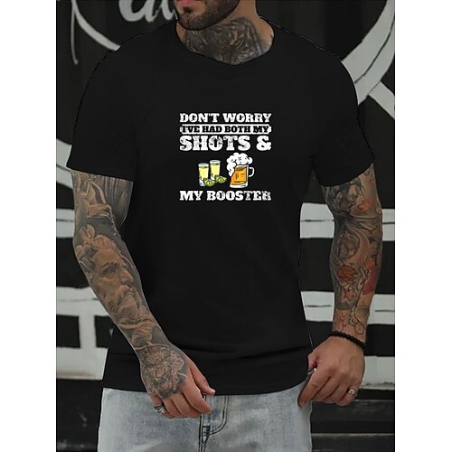 Men's T shirt Hot Stamping Letter Round Neck Casual Daily Print Short Sleeve Tops Simple Basic Black Blue Gray
Men's T shirt Hot Stamping Letter Round Neck Casual Daily Print Short Sleeve Tops Simple Basic Black Blue Gray