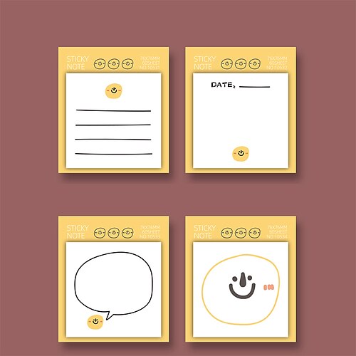 4 pcs Sticky Notes 7.67.6 inch Colorful Paper Lined Cute Self-adhesive Post It Notes for School Office Student
4 pcs Sticky Notes 7.67.6 inch Colorful Paper Lined Cute Self-adhesive Post It Notes for School Office Student