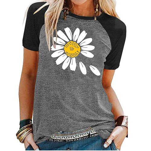 Women's Casual Daily Holiday T shirt Dress Graphic Daisy Short Sleeve Print Round Neck Basic Tops Green Blue Light gray S
Women's Casual Daily Holiday T shirt Dress Graphic Daisy Short Sleeve Print Round Neck Basic Tops Green Blue Light gray S
