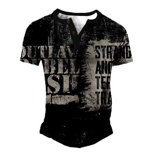 Men's Henley Shirt Tee T shirt 3D Print Graphic Color Block Letter Plus Size Henley Daily Sports Patchwork Button-Down Short Sleeve Tops Basic Casual Classic Designer Black
Men's Henley Shirt Tee T shirt 3D Print Graphic Color Block Letter Plus Size Henley Daily Sports Patchwork Button-Down Short Sleeve Tops Basic Casual Classic Designer Black