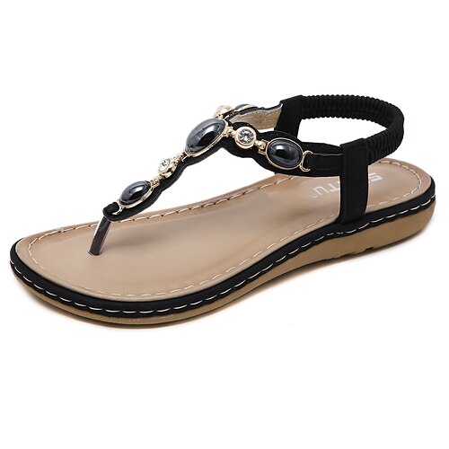 Women's Sandals Sparkly Sandals Rhinestone Flat Heel Round Toe Open Toe Elegant Casual Daily Office Walking Shoes PU Leather Elastic Band Spring Summer Solid Colored Almond Black Rosy Pink
Women's Sandals Sparkly Sandals Rhinestone Flat Heel Round Toe Open Toe Elegant Casual Daily Office Walking Shoes PU Leather Elastic Band Spring Summer Solid Colored Almond Black Rosy Pink