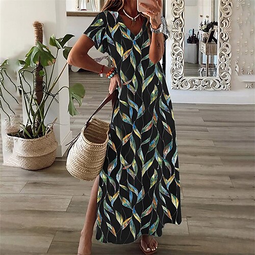Robe mi-longue Femme Robe Droite Manche Courte Printemps Eté Fendu Imprimer Floral Col V Ample 2022 Noir Bleu Rose Claire S M L XL XXL
Robe mi-longue Femme Robe Droite Manche Courte Printemps Eté Fendu Imprimer Floral Col V Ample 2022 Noir Bleu Rose Claire S M L XL XXL