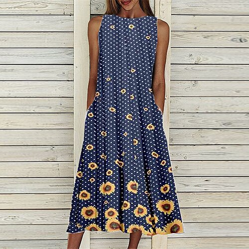 Damen Casual kleid Midikleid Blau Ärmellos Blumen Tasche Frühling Sommer Rundhalsausschnitt 2022 S M L XL XXL 3XL
Damen Casual kleid Midikleid Blau Ärmellos Blumen Tasche Frühling Sommer Rundhalsausschnitt 2022 S M L XL XXL 3XL