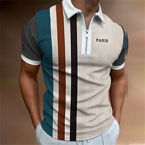 Per uomo POLO Camicia da golf Golf Color Block Collo ripiegabile Blu Cachi Esterno Strada Manica corta Cerniera Abbigliamento Di tendenza Informale Traspirante Comodo
Per uomo POLO Camicia da golf Golf Color Block Collo ripiegabile Blu Cachi Esterno Strada Manica corta Cerniera Abbigliamento Di tendenza Informale Traspirante Comodo