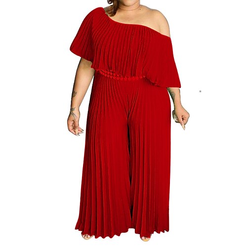 Women's Plus Size Curve Pants Jumpsuit Pleated Solid Color Casual Streetwear Back to School Going out Natural Full Length Spring Summer White Black Orange L XL XXL 3XL 4XL
Women's Plus Size Curve Pants Jumpsuit Pleated Solid Color Casual Streetwear Back to School Going out Natural Full Length Spring Summer White Black Orange L XL XXL 3XL 4XL