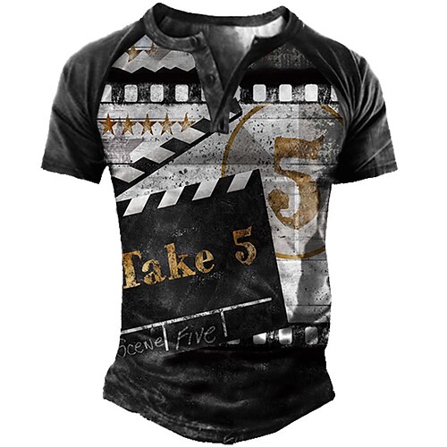 Men's Henley Shirt Tee T shirt 3D Print Graphic Color Block Letter Plus Size Henley Daily Sports Patchwork Button-Down Short Sleeve Tops Basic Casual Classic Designer Black
Men's Henley Shirt Tee T shirt 3D Print Graphic Color Block Letter Plus Size Henley Daily Sports Patchwork Button-Down Short Sleeve Tops Basic Casual Classic Designer Black