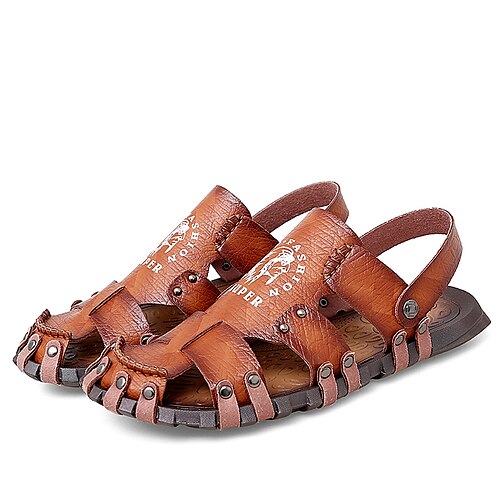 Men's Sandals Casual Classic Daily Outdoor PU Black Khaki Brown Spring Summer
Men's Sandals Casual Classic Daily Outdoor PU Black Khaki Brown Spring Summer