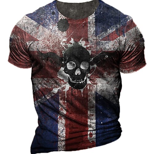 Men's Unisex T shirt 3D Print Graphic Prints Skull National Flag Crew Neck Street Daily Print Short Sleeve Tops Casual Designer Big and Tall Sports Red
Men's Unisex T shirt 3D Print Graphic Prints Skull National Flag Crew Neck Street Daily Print Short Sleeve Tops Casual Designer Big and Tall Sports Red