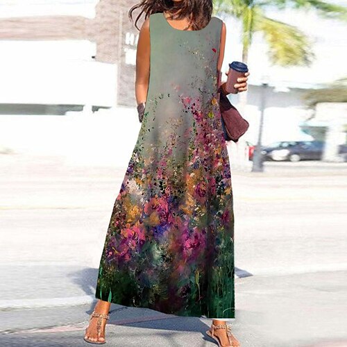 Femme Robe Trapèze Robe longue maxi Gris Bleu Marine Sans Manches Floral Dégradé de Couleur Poche Imprimer Printemps Eté Col Rond à la mode Décontractée Vacances 2022 S M L XL XXL 3XL
Femme Robe Trapèze Robe longue maxi Gris Bleu Marine Sans Manches Floral Dégradé de Couleur Poche Imprimer Printemps Eté Col Rond à la mode Décontractée Vacances 2022 S M L XL XXL 3XL
