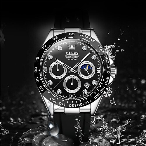 OLEVS Quartz Watch for Men Analog Quartz Oversize Modern Style Waterproof Chronograph Noctilucent Alloy Silicone Creative
OLEVS Quartz Watch for Men Analog Quartz Oversize Modern Style Waterproof Chronograph Noctilucent Alloy Silicone Creative