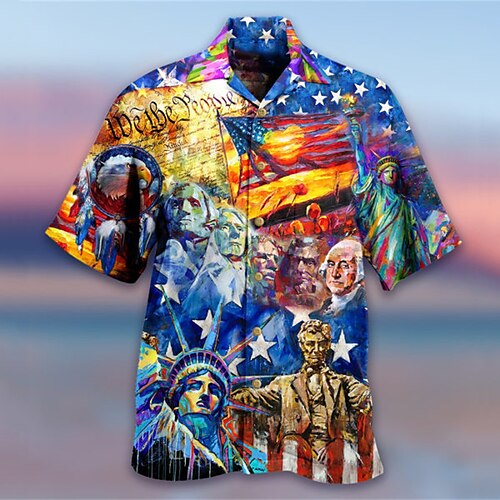 Men's Shirt 3D Print Human Turndown Street Casual Button-Down Short Sleeve Tops Casual Hawaiian Comfortable Beach Blue
Men's Shirt 3D Print Human Turndown Street Casual Button-Down Short Sleeve Tops Casual Hawaiian Comfortable Beach Blue