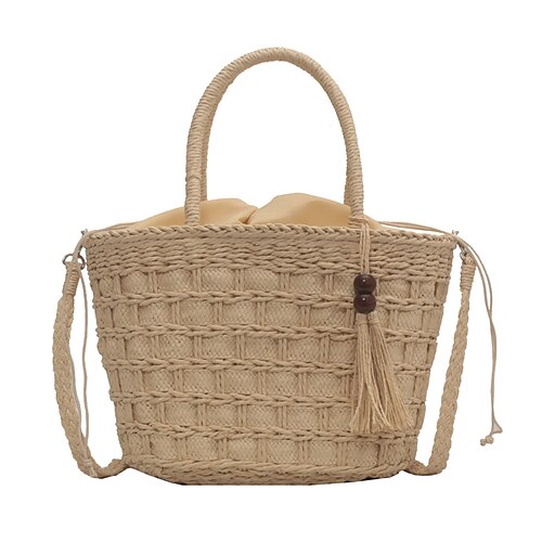 Per donna Borsa con manico superiore Paglia Per eventi Per uscire Tinta unica Marrone Cachi
Per donna Borsa con manico superiore Paglia Per eventi Per uscire Tinta unica Marrone Cachi