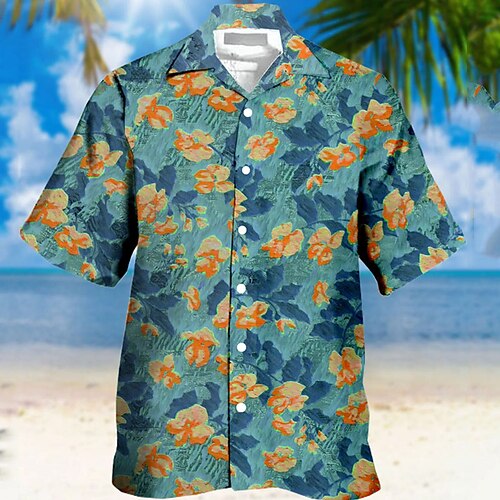 Men's Shirt Floral Turndown Street Casual 3D Button-Down Tops Casual Fashion Breathable Comfortable Blue-Green
Men's Shirt Floral Turndown Street Casual 3D Button-Down Tops Casual Fashion Breathable Comfortable Blue-Green