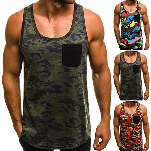 Per uomo Canotte Panciotto Maglieria intima Maglietta senza maniche Camouflage Girocollo Esterno Strada Senza maniche Stampa Abbigliamento Cotone Di tendenza Informale Traspirante Comodo
Per uomo Canotte Panciotto Maglieria intima Maglietta senza maniche Camouflage Girocollo Esterno Strada Senza maniche Stampa Abbigliamento Cotone Di tendenza Informale Traspirante Comodo
